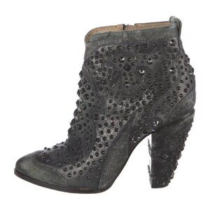 Frye Leather Studded Booties  US 9